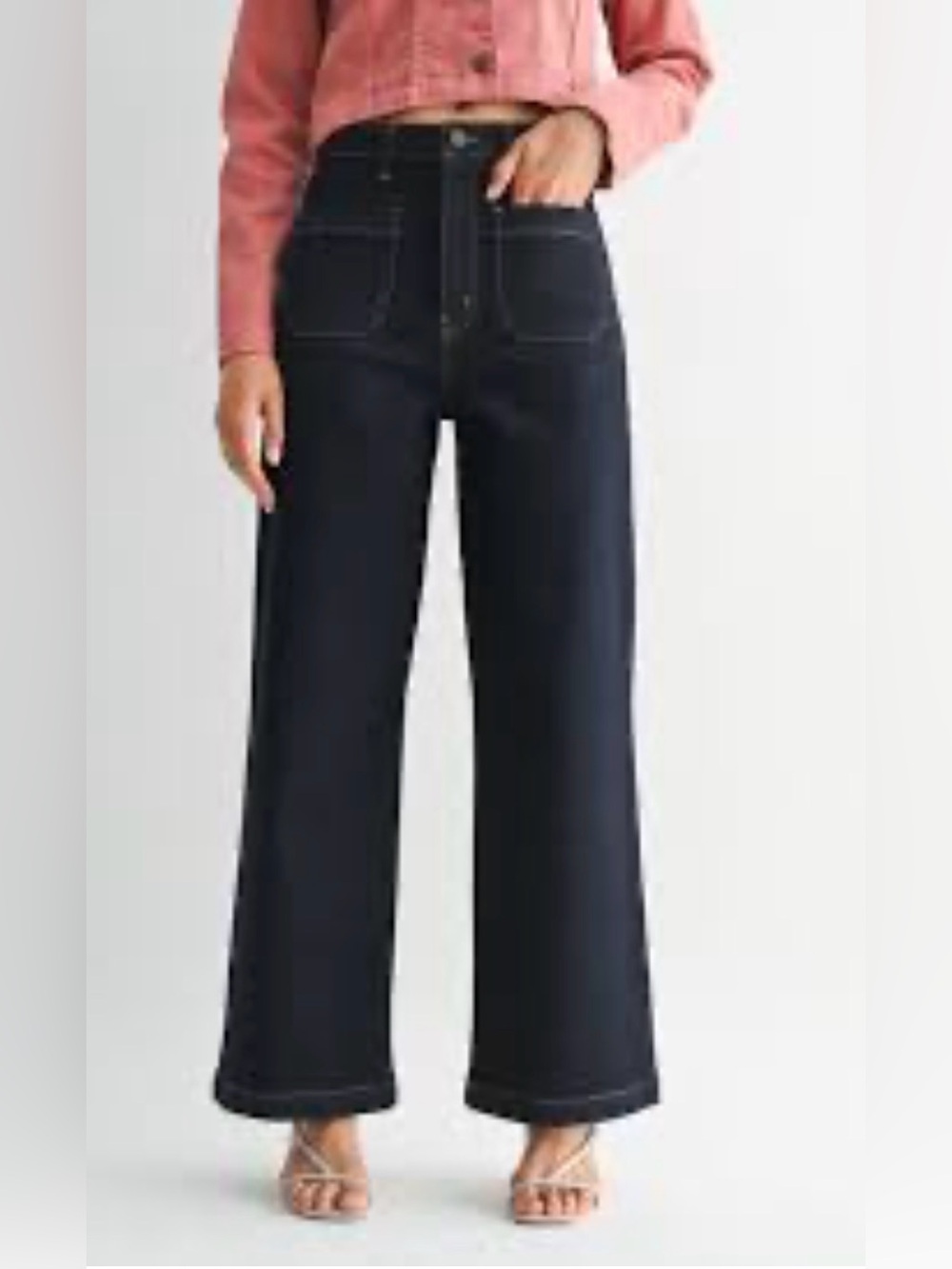 Just Black - Sailor Jeans - High-Rise Wide-Leg Jeans in Dark Wash